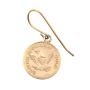 British Columbia $1 gold token earrings 2.96 grams
