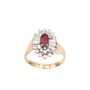 .55ct Marquis Ruby .96cts VS-VVS G/H diamonds 14k yellow gold ring Size-7.5