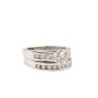 1.16ct tcw Diamonds Engagement and Wedding band 14K white gold set 