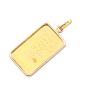 5 Gram Credit Swiss .999 Fine Gold Bullion Bar 18k Bezel Pendant 5.92 Grams