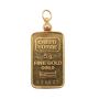 5 Gram Credit Swiss .999 Fine Gold Bullion Bar 14k Bezel Pendant 5.57 Grams