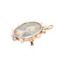 Marie Antoinette hand painted miniature Brooch/Pendant 14K+ yellow gold 