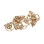 c1920 14K seed pearl brooch blossoms butterflies 6.2g with appraisal $2800.