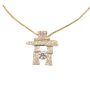 1.09ct NWT Polar ICE Diamonds INUKSHUK 14K Pendant with 18 inch chain and appraisal $6800.