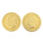 1862 and 1863 Philippines 2 peso gold coins 2 nice coins small jewelry remnants