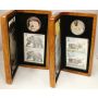 2004 Canada $8 Grizzly Bear $5 Majestic Moose .999 Silver Coin Stamp Sets 2x Lot