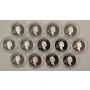 Festivals of Canada 50 Cent Proof Set Silver 2001-2003 13 Coin Mint Choice