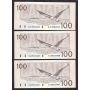 10X Canada consecutive $100 banknotes BC60a-i  BJE5632463-72 GEM UNC EPQ