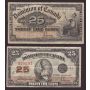 1x 1901 and 1x 1923 Canada 25 cent banknotes 2-notes VG-F