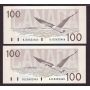 10X Canada consecutive $100 banknotes BC60a-i  BJE5632463-72 GEM UNC EPQ