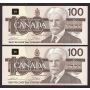 10X Canada consecutive $100 banknotes BC60a-i  BJE5632463-72 GEM UNC EPQ
