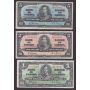 1937 Canada banknote set $1 $2 $5 $10 $20  VF