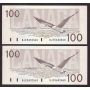10X Canada consecutive $100 banknotes BC60a-i  BJE5632463-72 GEM UNC EPQ
