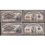 4x Canada shinplasters 1900 1923 4x different Canada 25c banknotes VF or better
