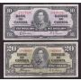 1937 Canada Banknote set $1 $2 $5 $10 $20   5-notes  VF or better K/M5622822