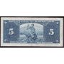 1937 Canada $5 banknote Gordon Towers OA/S5559006 VF