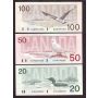 1986-1991 Canada Bird series set $2 $5 $10 $20 $50 $100 6-notes CH AU/UNC