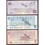 1986-1991 Canada Bird series set $2 $5 $10 $20 $50 $100 6-notes CH AU/UNC