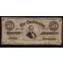 1864 $50 FIFTY DOLLARS Confederate States of America #52002 FEB 17 damaged