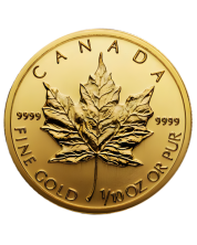 1/10th Ounce Gold Maple Leaf Coin .9999 pure Sealed - Random Year