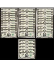 35x 1976 J USA Kansas $2 FR consecutive notes J12264264-98A FR1935J CH UNC