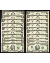 20x 1976 F USA 1976 $2 FRN Atlanta many consecutive Choice Uncirculated