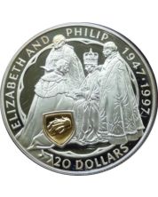 1997 New Zealand $20 Queen Elizabeth II and Prince Philip 50th Golden Wedding