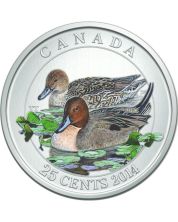 2014 Canada 25-cent Ducks of Canada - Pintail Duck