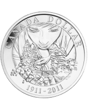 2011 Canada $1 Dollar Silver Coin - 100th Anniversary Parks Canada BU 