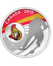 2015 Canada Pure Silver $10 Fine Silver Coin NHL Ottawa Senators