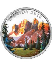 2016 $20 Canadian Landscape Series - The Rockies Fine silver coin 