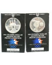 1983 s and 1984 s Olympic silver dollars