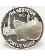 1965 Argenteus III Ducat silver coin HAMBURGUM by Werner Graul 