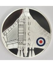 2008 St Helena & Ascension £5 coin .925 silver RAF VULCAN 