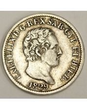 1829 Italy Sardinia 50 Centesimi KM124.1 nice VF30