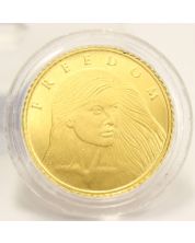 2015 Silver Shield 1/10 oz Gold Determined Freedom Round - one tenth ounce