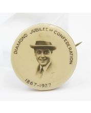 Edward VIII 1927 PHOTO pinback button 1867-1927 Canada Diamond Jubilee 