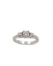 14 Karat White Gold Ladies 0.50 Carat Diamond Engagement Ring