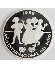 Panama 10 Balboas silver coin 1982 Year of The Child 