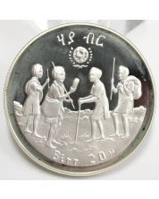 Socialist Ethiopia 1980 20 Birr silver coin Choice Mirror Cameo Proof