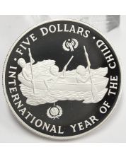 Solomon Islands 1983 $5 Dollars silver coin GEM MIRROR CAMEO PROOF