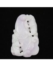 Oriental Jade pendant near white & lavender & green 