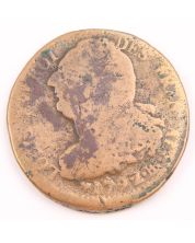 1792 france 2 Sols bronze coin 