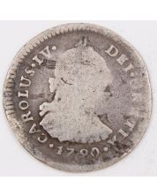 1790 Peru 1 Real silver coin Lima IJ KM#84 circulated