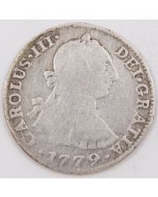 1779 Peru 2 Reales silver coin LIMA KM#76 circulated