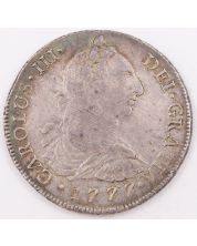 1777 Peru 8 Reales silver coin Lima MJ KM#78 EF