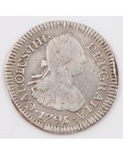 1795 Bolivia 1/2 Real silver coin POTOSI PP KM-69 circulated 