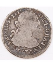 1775 Bolivia 2 Reales silver coin Potosi JR KM#53 circulated