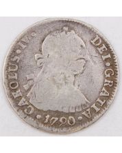 1790 Bolivia 2 Reales silver coin Potosi PR KM#62 circulated