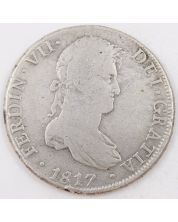 1817 Bolivia 8 Reales silver coin Potosi PJ KM#84 circulated